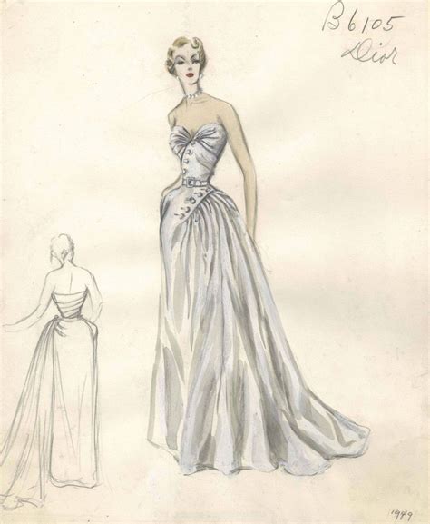 Les croquis de Christian Dior